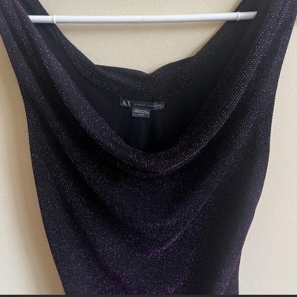 Armani Exchange Glitter Cowl Neck Dress Size XS/Small - Picture 4 of 5
